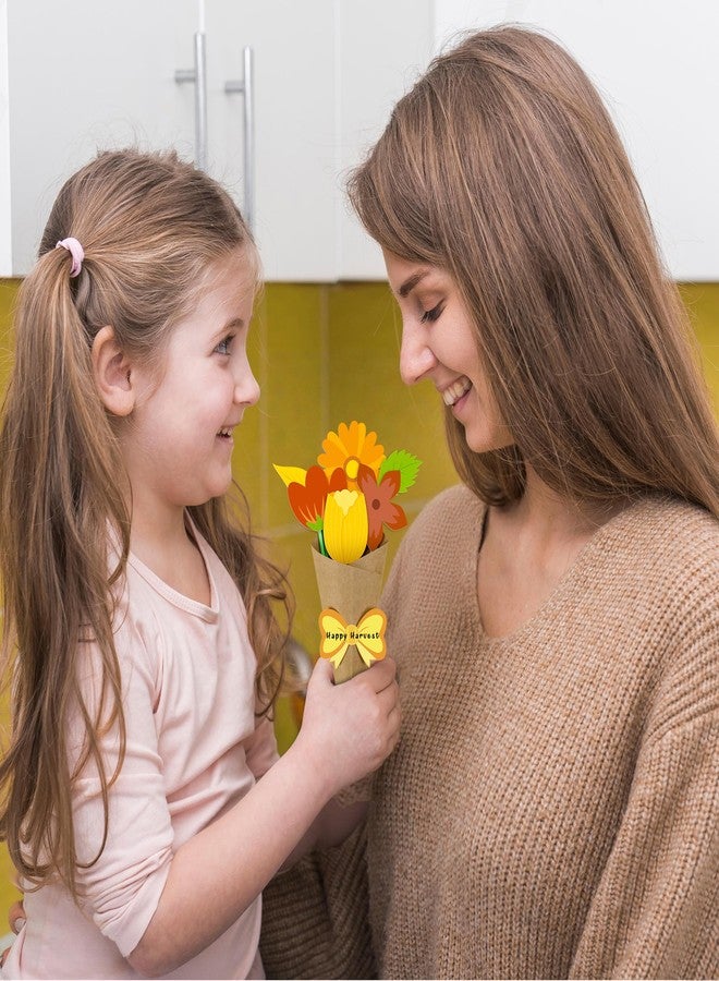 80UncleKimby 30PCS Fall Crafts for Kids Flower Bouquet Kit DIY Thanksgiving Gift School Classroom Activities - Image 4